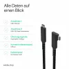 S CONN S/CONN maximum connectivity USB-C Charging Cable USB-C to USB-C 3.2 100W PD Textile 90° - Laidas - Skaitmeniniai/Duomenys