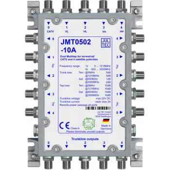 Jultec JMT0502-10A Pasyvus daugiašakis skirstytuvas, 5 magistralinės linijos, 2 atšakos išėjimai