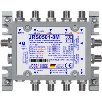 Jultec JRS0501-8M 8 krypčių multiswitch'as su 4 SAT ir 1 anteniniu įėjimu