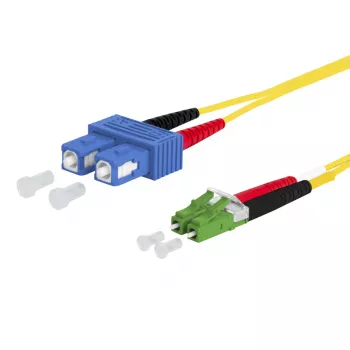 METZ CONNECT OpDAT SC-Duplex / LC-Duplex APC OS2 2,0 m šviesolaidinis jungiamasis laidas