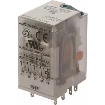 METZ BTR NETCOM pramoninė relė 4PDT 24VDC 7A Plug-in 110017-25.14.07