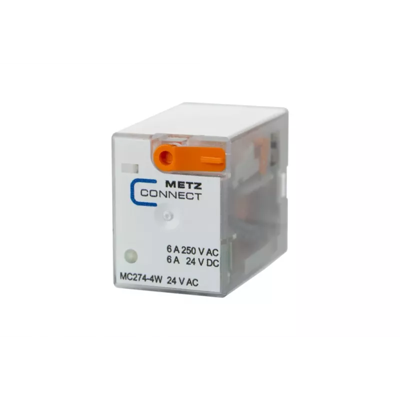 METZ CONNECT BTR NETCOM pramoninė relė 4PDT 24VAC 7A kištukinė 110017101407