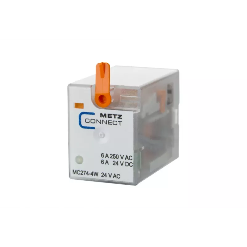 METZ CONNECT BTR NETCOM pramoninė relė 4PDT 24VAC 7A kištukinė 110017101407