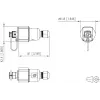 METZ CONNECT E-DAT Industry IP67 V4 kabelio mova RJ45 lauko lizdo įdėklas Cat.6