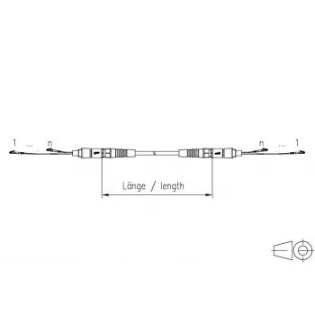 METZ CONNECT OpDAT VIK universalus kabelis 12x OS2 LC–LC, 50 m