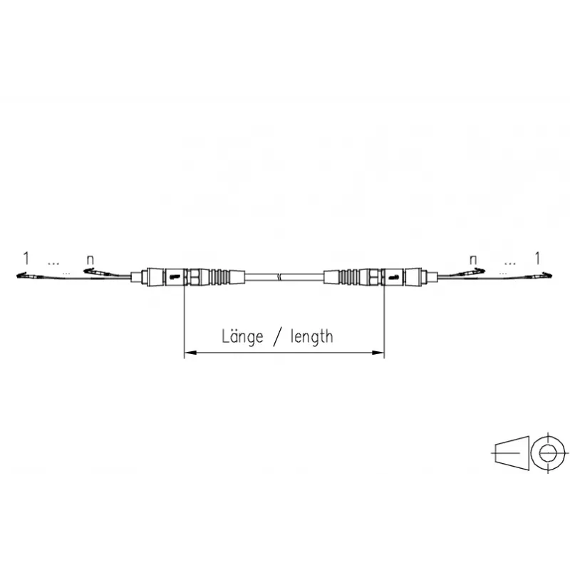 METZ CONNECT OpDAT VIK universalus kabelis 12x OS2 LC–LC, 50 m