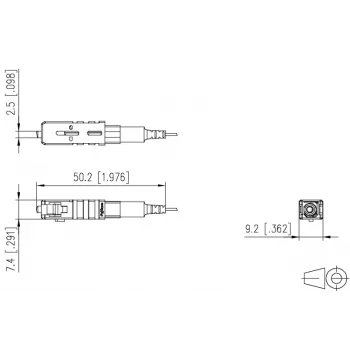 METZ CONNECT 1509QAEA0010-E SC OS2 Vienmodis Žalias Lauko Surinkimo Jungtis 10 Vnt.