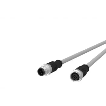 METZ CONNECT M12 D-coded Patch Cable, 4-pin, PUR, Green, 5,0 m