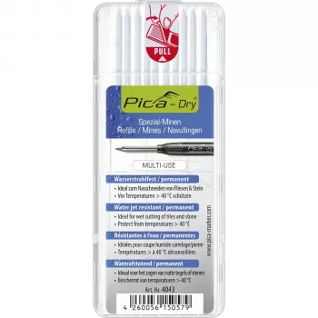 PICA-MARKER Pica DRY Refills White - 10 Leads, 2,8 mm, 85 mm