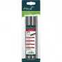 PICA BIG DRY Refills Carpenter 2H - 12 švino, stačiakampiai 2x5 mm, 150 mm, juodas grafitas