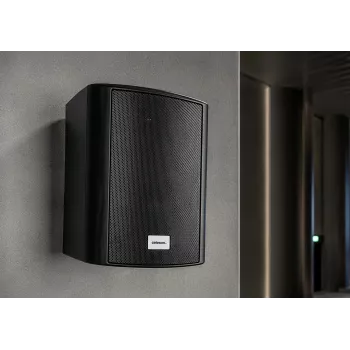 celexon 525-B aktyvių dvipusių garsiakalbių rinkinys, 2 x 30 W RMS, su sieniniais laikikliais, juodos spalvos (1000003398)
