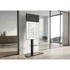 celexon Professional Adjust-3270MP Portrait Mobile Display Stand Trolley for 32-70 inch Screens, Anodized Aluminum, Frosted Glass, Black