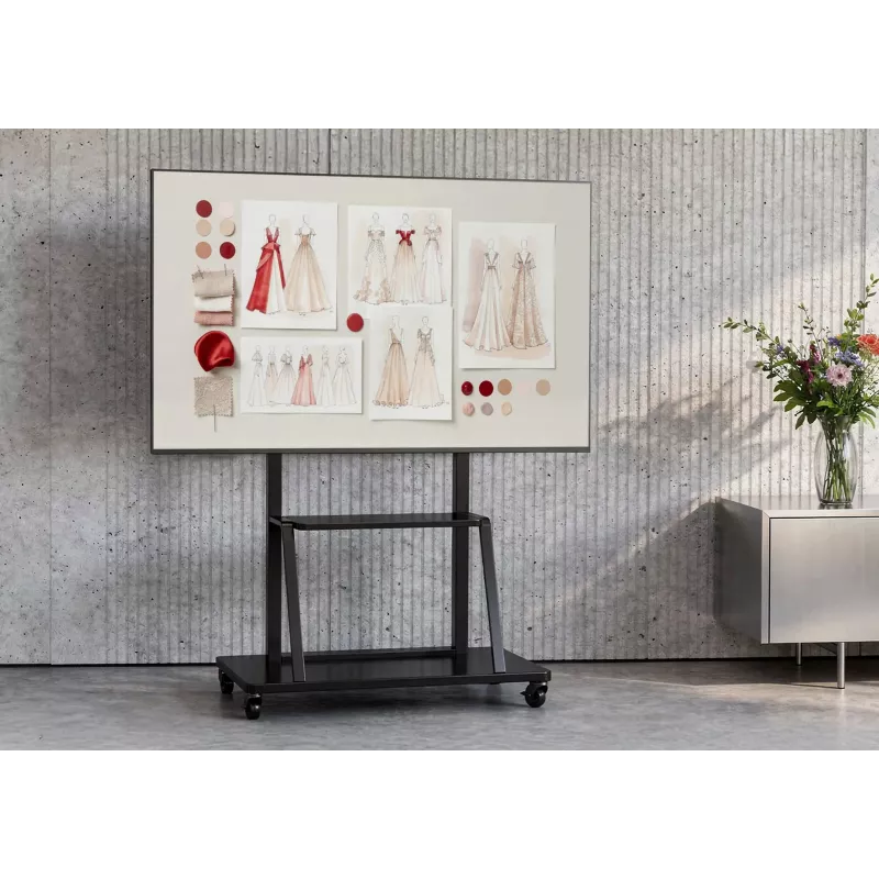 Celexon Economy 55110MP Mobilus TV Stovas Plokščiaekraniams, Dažytas Plienas, Matinė Juoda, Ekrano Dydis 139.7-279.4 cm (55-110 inch)