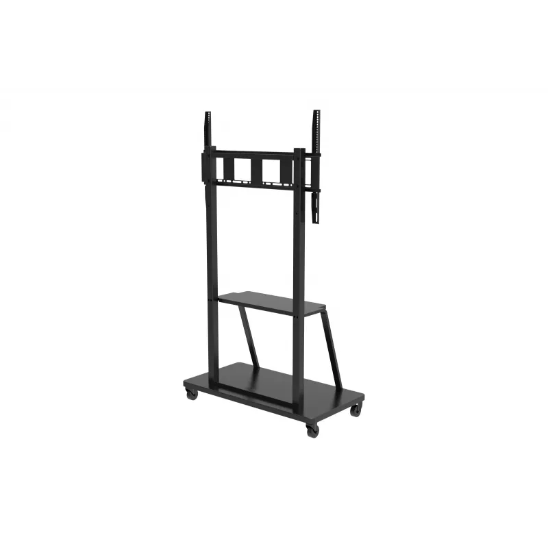 Celexon Economy 55110MP Mobilus TV Stovas Plokščiaekraniams, Dažytas Plienas, Matinė Juoda, Ekrano Dydis 139.7-279.4 cm (55-110 inch)
