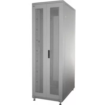 IT-BUDGET 19 inch Tinklo spinta SRK - 42U - 600x600 mm - Perforuotos dvigubos durys priekyje ir gale - Surinkta gamykloje - Šviesiai pilka (99ITB19SRK4266DTGNM)