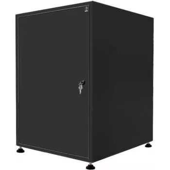 RESISTER 19 colių spinta su sustiprinta apsauga nuo dulkių – 15U – vientisos plieninės durelės – 600x800mm – juoda (99RRSJ1568BVT)