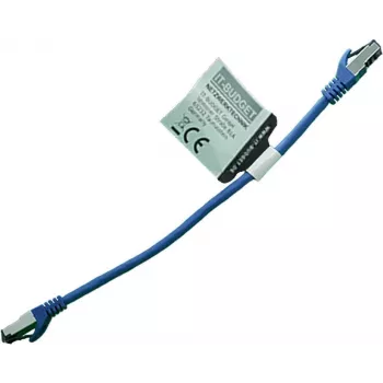 IT-BUDGET Full Copper Premium Patch Cable - Flex AWG 26 - Cat.8.1 - 2000 MHz - Halogen-Free - PoE+ - 40 Gbit - Blue - 0,5 m