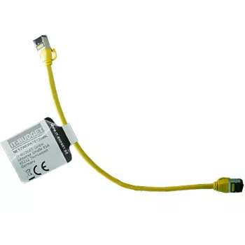 IT-BUDGET Full Copper Premium Patch Cable - Slim AWG 28 - Cat.8.1 - 2000 MHz - Halogen-Free - PoE+ - 40 Gbit - Geltona - 0,50 m
