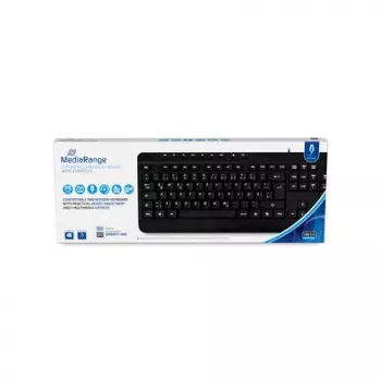 MediaRange MROS102-GR Laidinė multimedijos klaviatūra, QWERTY (GR), juoda