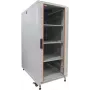IT-BUDGET 19 inch tinklo spinta SRK - pilnas komplektas - 27U - 600x600 mm - stiklinės/plieninės durys - 4 aktyvūs ventiliatoriai - PDS - lentynos - plokščioje pakuotėje - šviesiai pilka (90ITB19SRK2766GG)