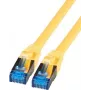 IT-BUDGET Full Copper Premium Patch Cable - Super Flex TPE - Cat.6A - 500MHz - LSZH - PoE+ - AWG 27 - Yellow - 0.25 m