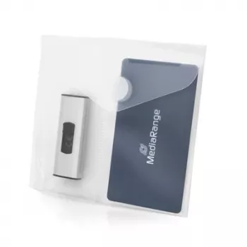 MEDIARANGE USB laikmenų dėklas su 2 skyriais ir skylutėmis, 10 vnt., permatomas
