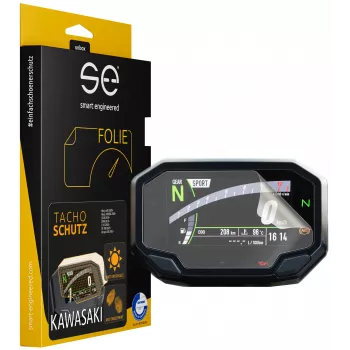 smart.engineered se motociklo ekrano apsauginė plėvelė, 2 vnt. (skaidri ir antirefleksinė), Kawasaki Ninja 650 / Ninja 1000SX / Z650 / Z900 / Z H2 (2020+), ZX-10R (2021+), Versys 650 (2022+)