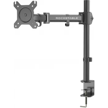 Rockstable RS-MM002 Vieno Monitorio Laikiklis Ant Stalo - Clamp/Grommet - 8 kg - 13-32 colių - VESA 75x75/100x100 - Juodas
