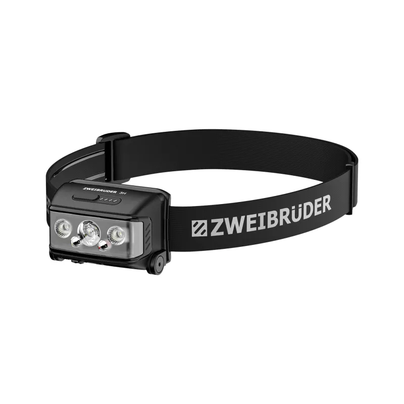 Zweibrüder ZB3H LED įkraunamas žibintuvėlis ant galvos 600 liumenų USB-C