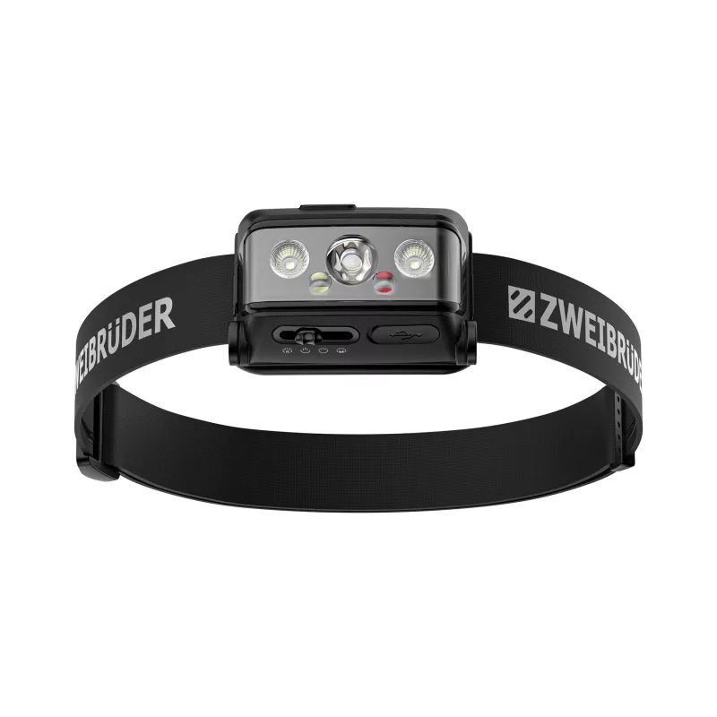 Zweibrüder ZB3H LED įkraunamas žibintuvėlis ant galvos 600 liumenų USB-C