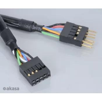 Akasa EX1394I-40 IEEE 1394 FireWire ilginimo laidas 40 cm (0,4 m) 6 kontaktų Kištukas į Lizdą Juodas