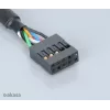 Akasa EX1394I-40 IEEE 1394 FireWire ilginimo laidas 40 cm (0,4 m) 6 kontaktų Kištukas į Lizdą Juodas