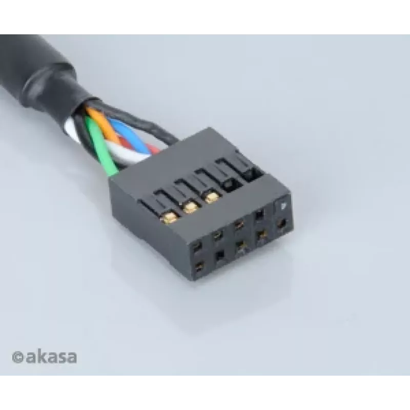Akasa EX1394I-40 IEEE 1394 FireWire ilginimo laidas 40 cm (0,4 m) 6 kontaktų Kištukas į Lizdą Juodas