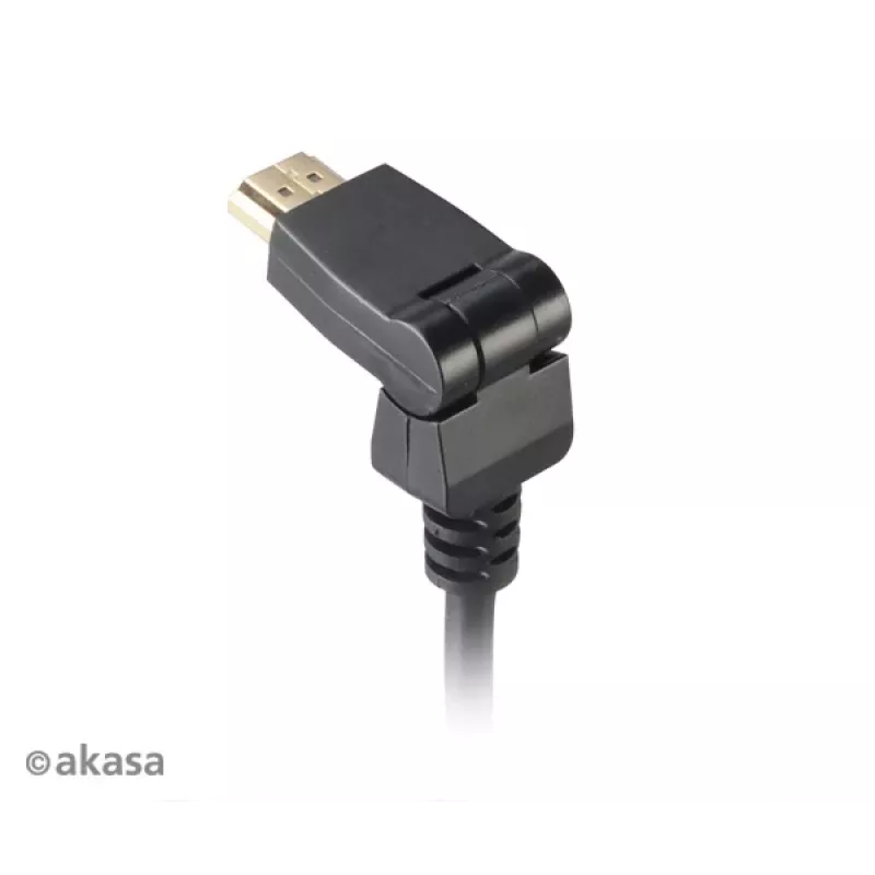 Akasa HDMI 2m laidas - High Speed su Ethernet, 4K @ 30Hz, auksu padengtas, juodas