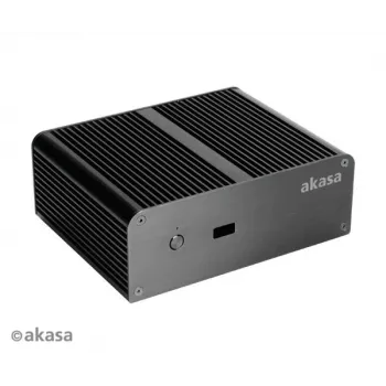 Akasa Newton T Bekorpusis Mini PC Korpusas, Skirtas Intel NUC (UCFF/Thin Mini-ITX) - Be Maitinimo Bloko - Juodas
