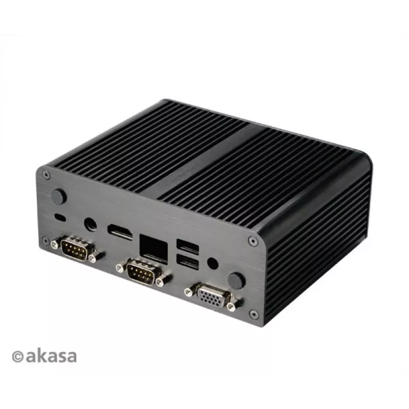 Akasa Newton T Bekorpusis Mini PC Korpusas, Skirtas Intel NUC (UCFF/Thin Mini-ITX) - Be Maitinimo Bloko - Juodas
