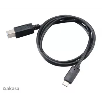 Akasa USB 3.1 Gen2 Cable C - B USB-C Male to USB-B Male - 1m Black
