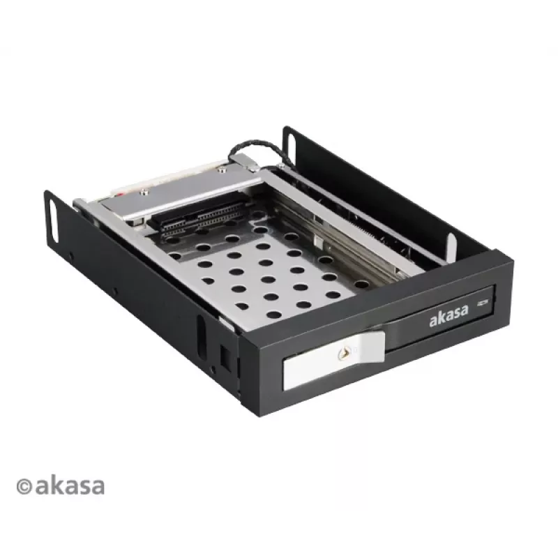 Akasa AK-IEN-08 2,5 colio į 3,5 colio kietojo disko adapteris - SATA III 6 Gbit/s - Plastikas/Nerūdijantis plienas - Juoda