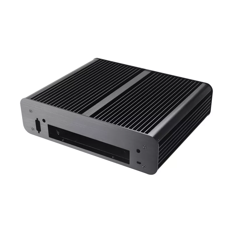Akasa Euler TX Fanless Thin Mini-ITX Case - Aluminum - Black