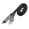 Akasa AK-CBUB35-10BK USB 2.0 laidas - USB A į Micro-USB B su USB-C adapteriu - 1 m - Juoda