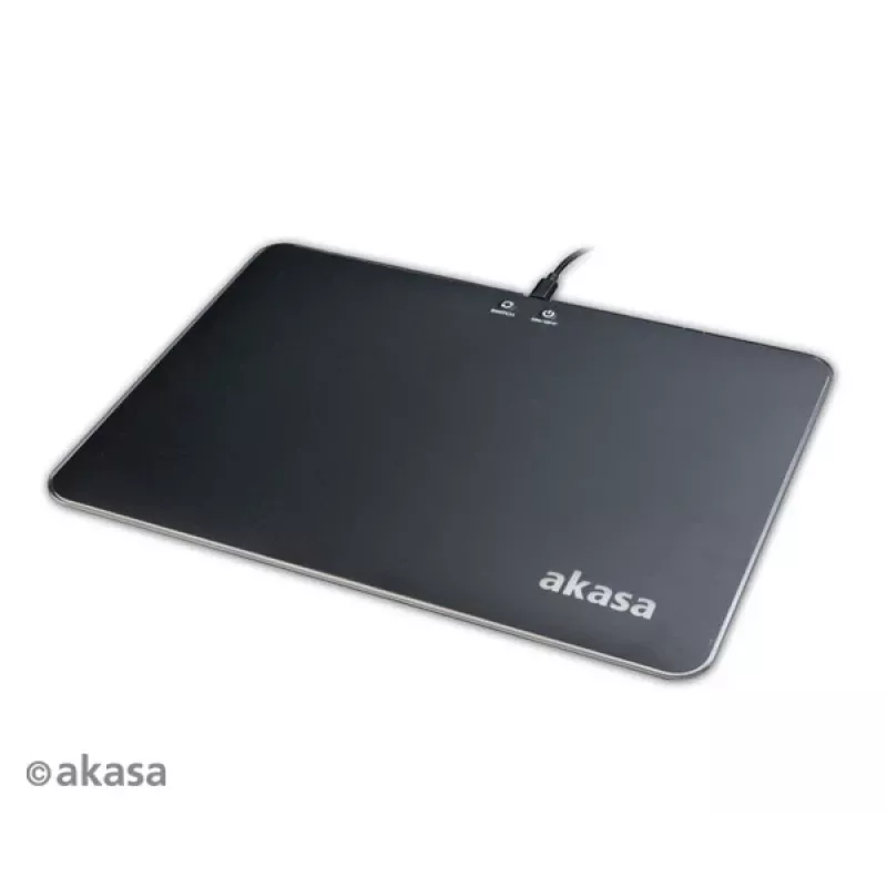 Akasa Vegas X9 LED žaidimų pelės kilimėlis, 350 x 250 mm, USB, juodas (AK-MPD-04RB)