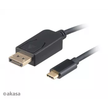 Akasa AK-CBCA11-18BK USB-C į DisplayPort laidas 1,8 m - 4K@60Hz - Juodas
