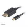Akasa AK-CBCA11-18BK USB-C į DisplayPort laidas 1,8 m - 4K@60Hz - Juodas
