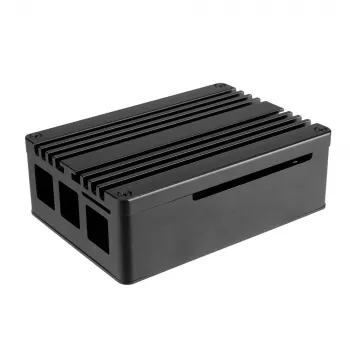 Akasa Pi-4 Case – anoduotas aliuminis – juodos spalvos