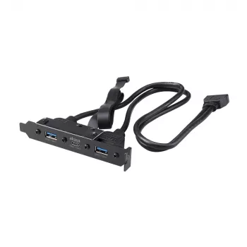 Akasa USB 3.1 Gen 2 Internal Adapter Cable with Dual USB 3.0 Type-A Ports - 50 cm - Black
