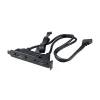 Akasa USB 3.1 Gen 2 Internal Adapter Cable with Dual USB 3.0 Type-A Ports - 50 cm - Black