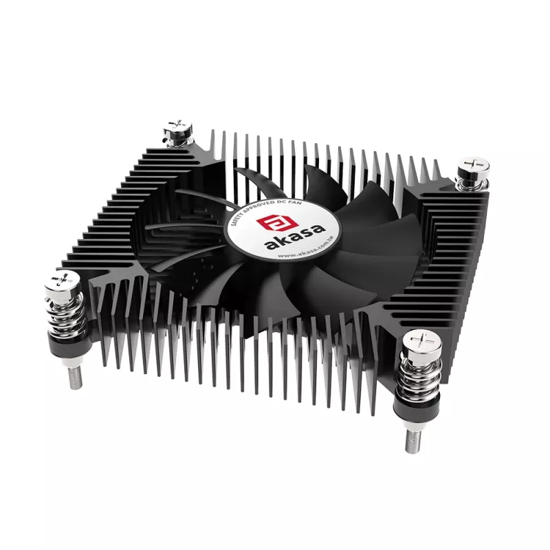 Akasa KS7 Intel LGA 1200/115X Low Profile CPU Cooler 16mm Height Screws and Backplate