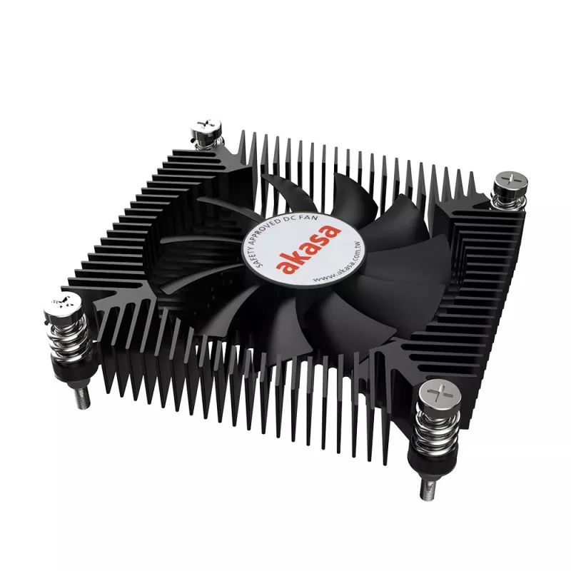 Akasa KS7 Intel LGA 1200/115X Low Profile CPU Cooler 16mm Height Screws and Backplate