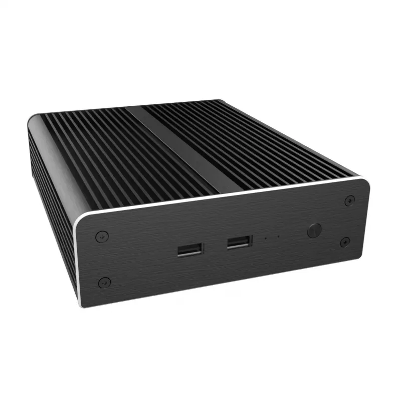 Akasa Newton NE Mini-ITX korpusas - juodas - aliuminis - be ventiliatoriaus - 2,5 inch kietasis diskas / SSD - 150,6 mm
