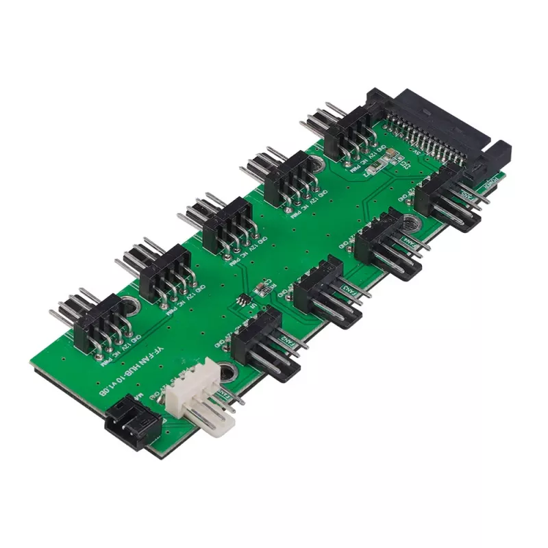 Akasa FLEXA FP10H PWM ventiliatorių jungčių plėtiklis 1→10 su 30 cm laidu